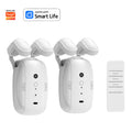 2-Piece Smart Electric Curtain Opener with Remote Control – Quiet Automatic Motorized Curtain System