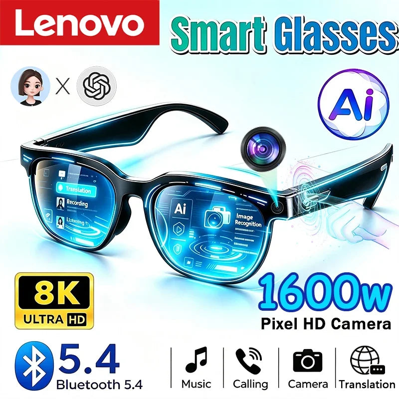 AI Smart Glasses – Bluetooth Audio, Music & Real-Time Translation