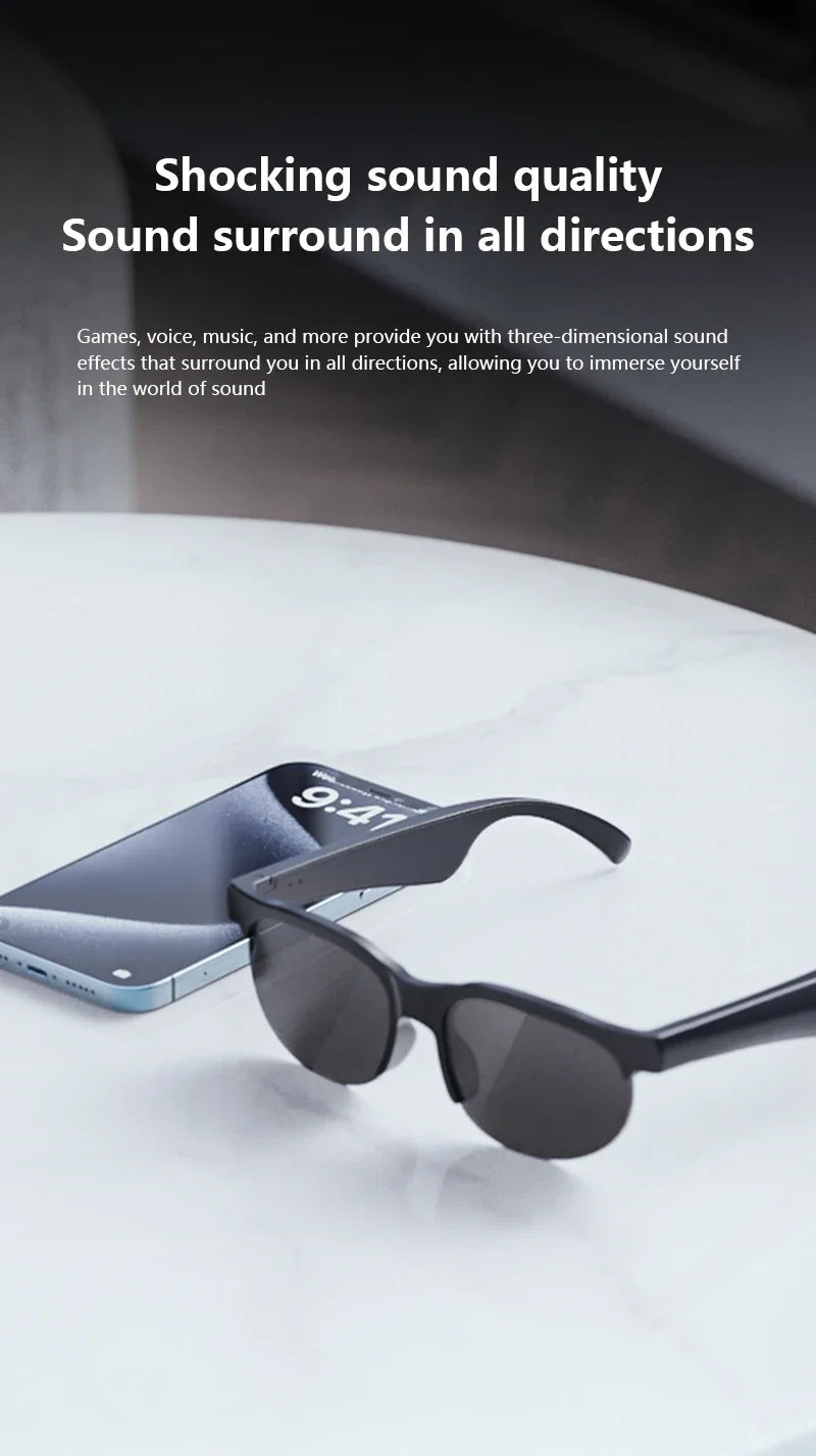 AI Smart Glasses – Bluetooth Audio, Music & Real-Time Translation