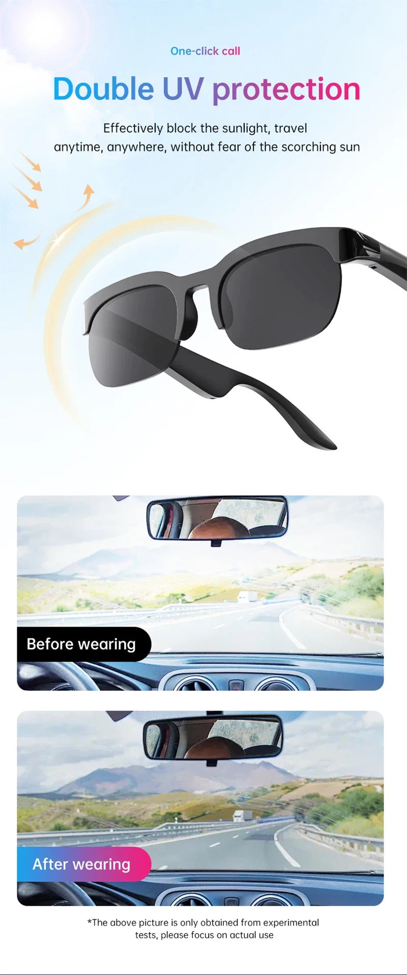 AI Smart Glasses – Bluetooth Audio, Music & Real-Time Translation