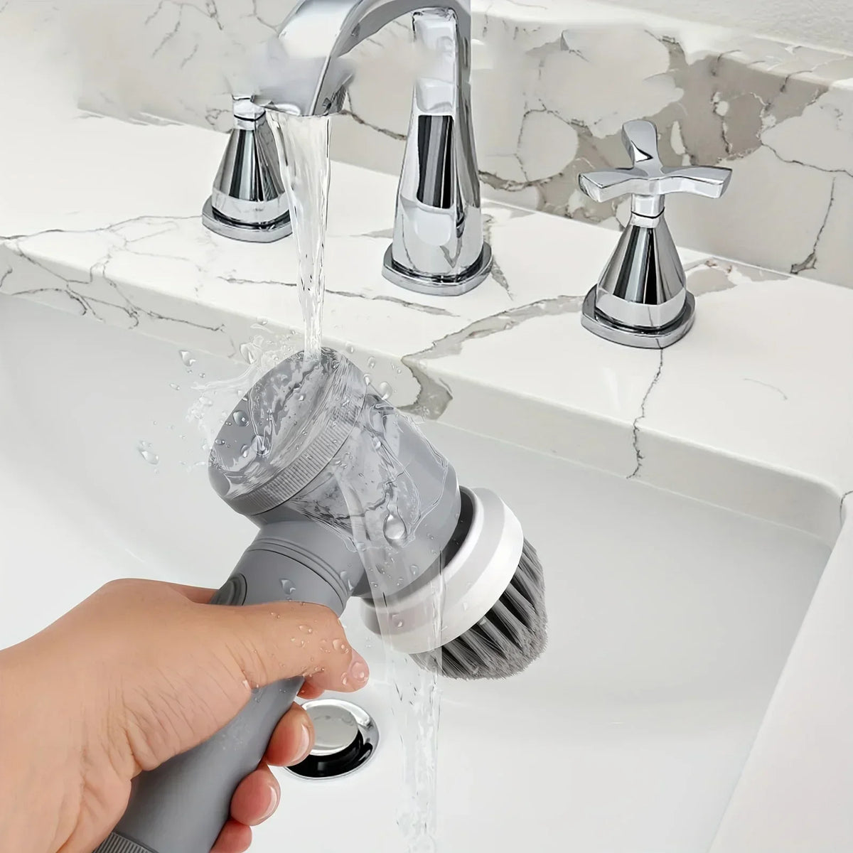 Cordless Electric Spin Scrubber – 5 Brush Heads