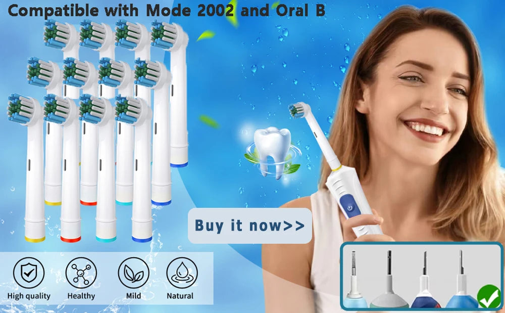Smart Electric Toothbrush – Rechargeable, 5 Modes, Smart Timer & 8 Brush Heads