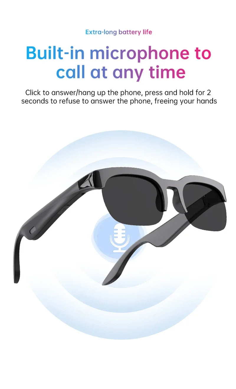 AI Smart Glasses – Bluetooth Audio, Music & Real-Time Translation