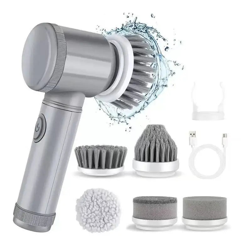 Cordless Electric Spin Scrubber – 5 Brush Heads