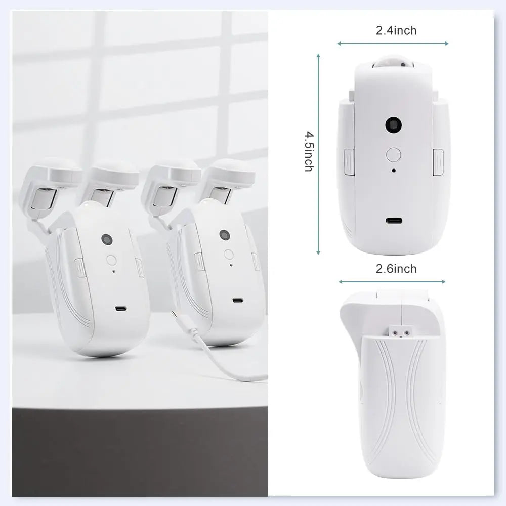 2-Piece Smart Electric Curtain Opener with Remote Control – Quiet Automatic Motorized Curtain System